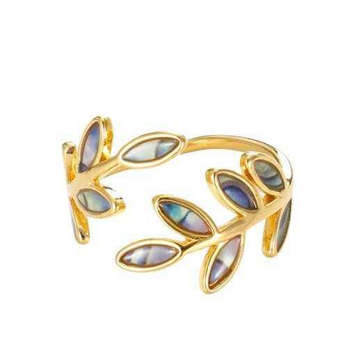 Steel Leaf Elegance Ring