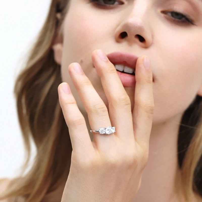 Dual-Tone Moissanite Ring