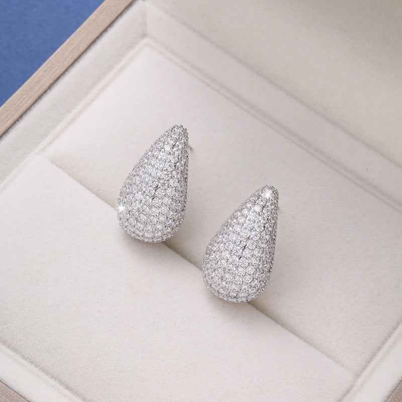 Diamond Water Drop Studs