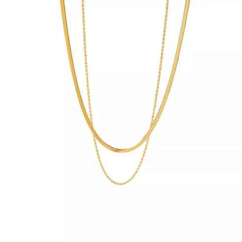 CHAMPAGNE LAYERED NECKLACE