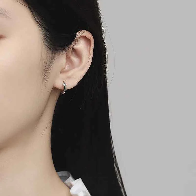 S925 Sterling Silver Snake Earrings with Green Zirconia