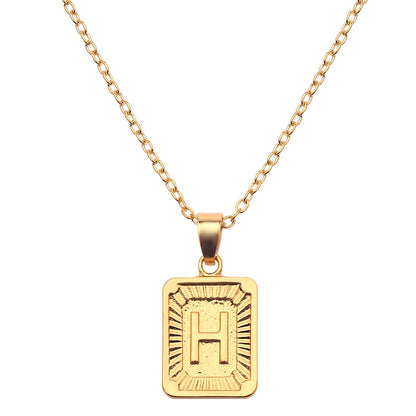 18K Gold Initial Necklace