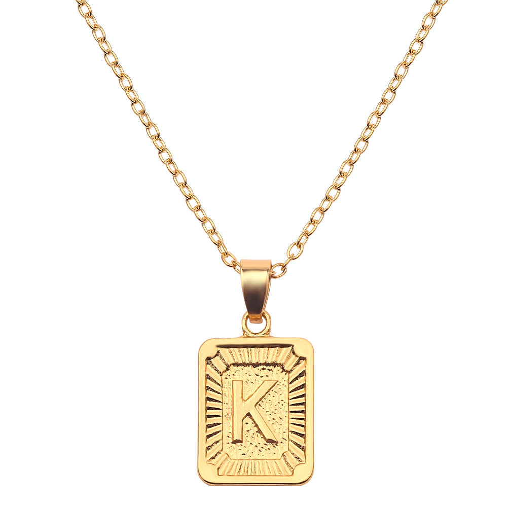 18K Gold Initial Necklace